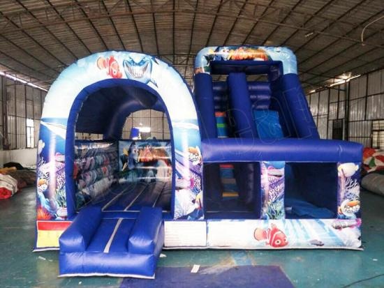 inflatable jumping castle combo slide