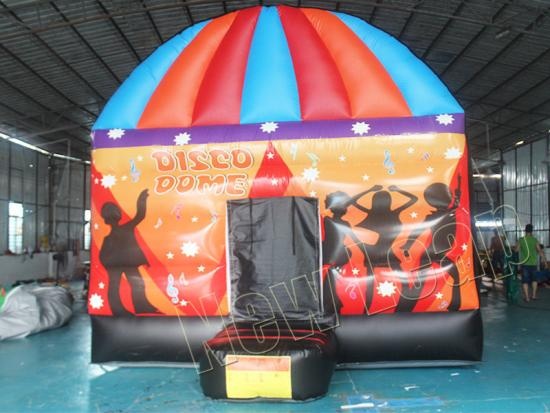 Inflatable disco dome bounce house