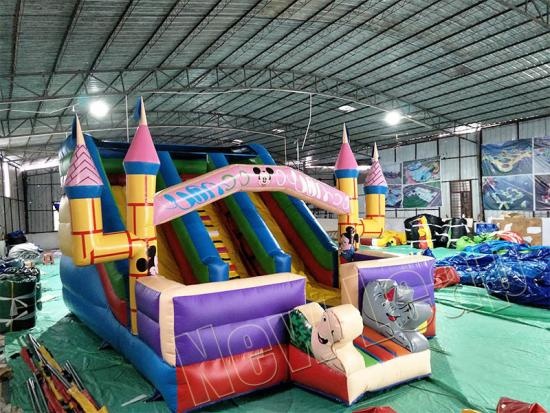Inflatable bounce house slide