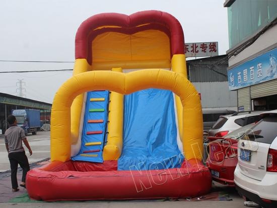 inflatable water slide with pool