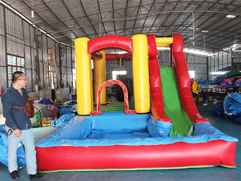inflatable water slide combo pool
