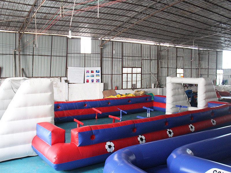 inflatable human table football game