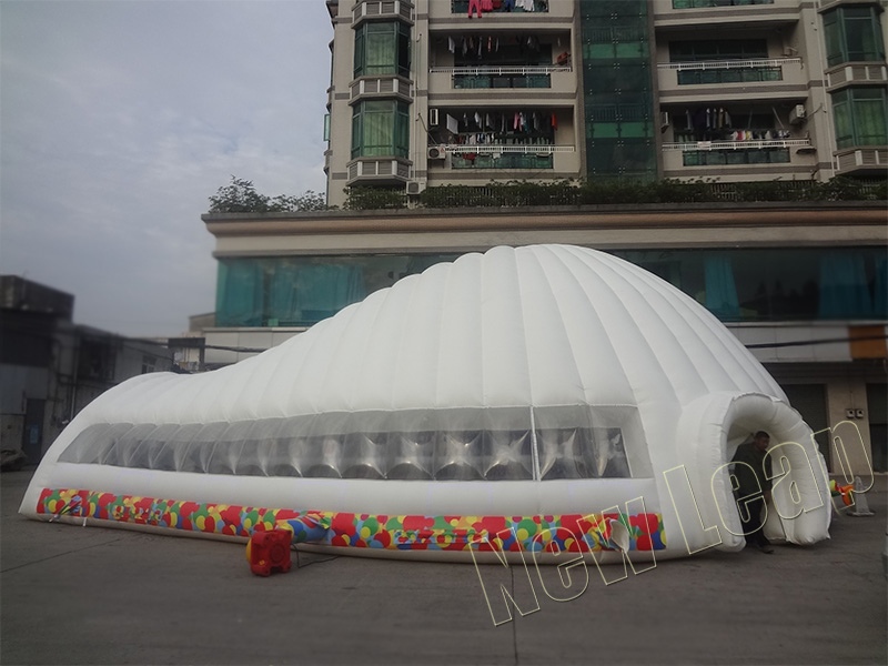 Inflatable dome shape tent