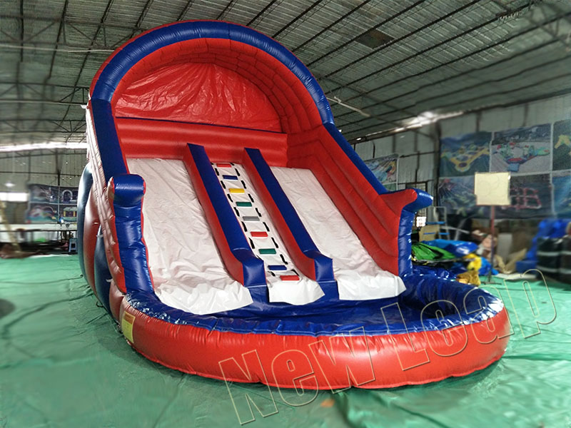 inflatable water slide with pool