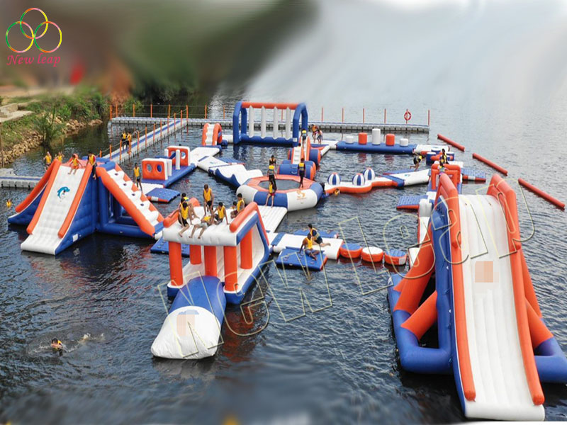 floating inflatable water slide