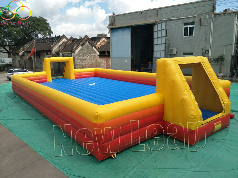 soap inflatable football field
