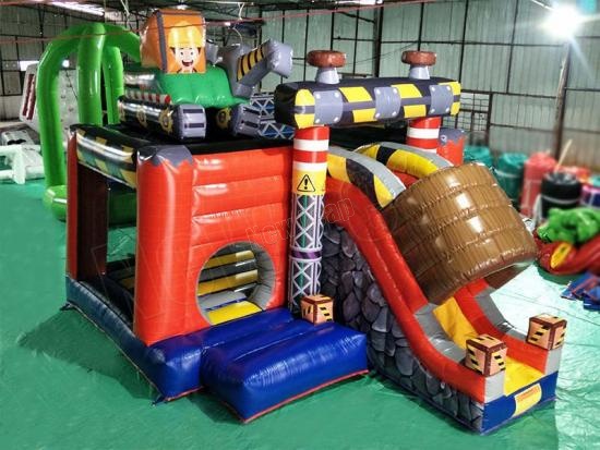 inflatable bounce house combo slide