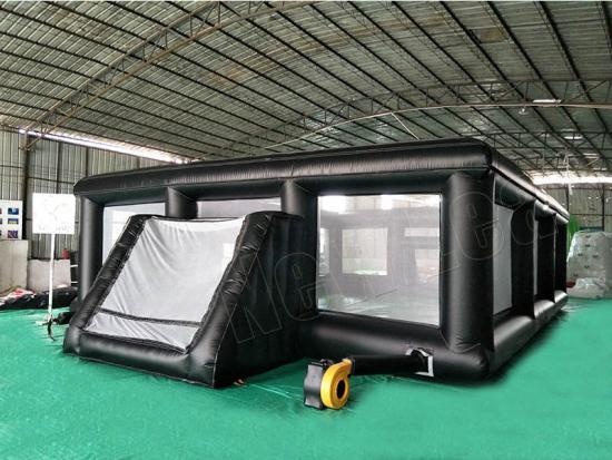cheap NewLeap 15m Large Commercial Inflatable Soccer Field Football Pitch Interactive Sports Game