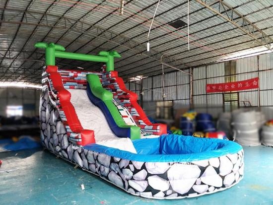 inflatable water slide combo pool