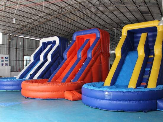 inflatable water slide combo pool