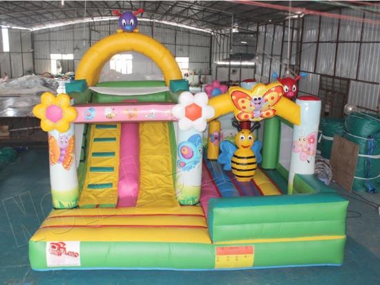 Combo bouncy castle with slide