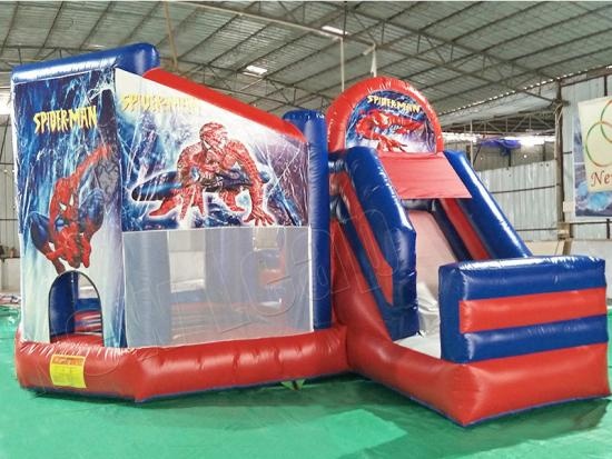 Spiderman bounce house with slide