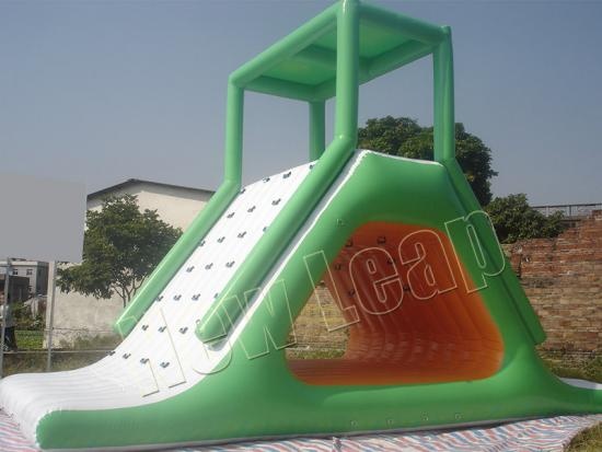 Inflatable lake slide
