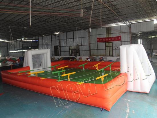 Human foosball inflatable game