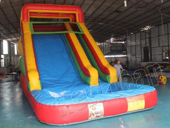 Inflatable water pool slide
