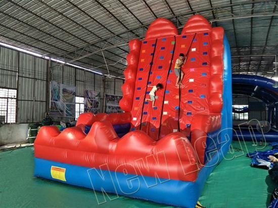 Inflatable climbing wall