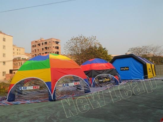 Inflatable camping tent