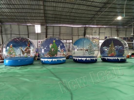Inflatable snow globe