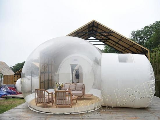 Inflatable bubble dome tent