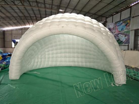 Inflatable shell tent