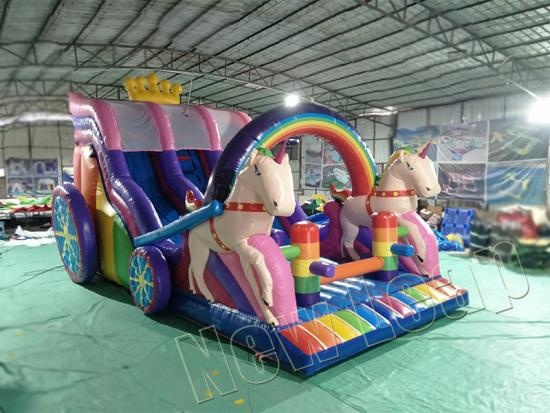 double lane inflatable slide