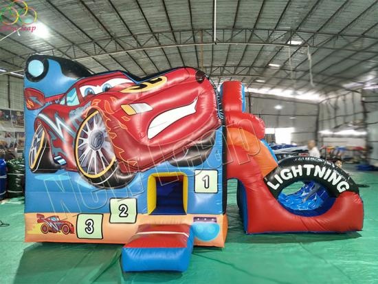 car theme inflatable bouncy slide