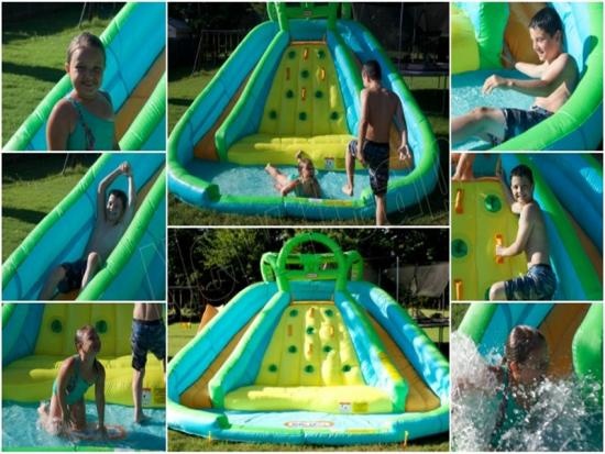 rocky mountain river race inflatable slide bouncer