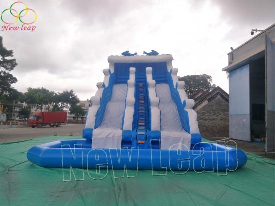 inflatable water slide combo pool