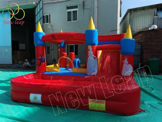 inflatable bounce with pool