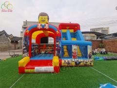 cheap Lego Inflatable Bounce and Slide Combo Castle Slide
